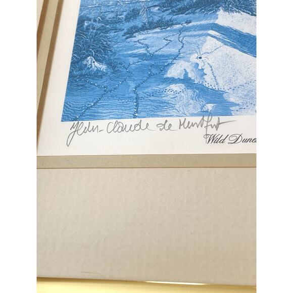 Jean Claude de Montfort Vintage Signed Framed Print Wild Dunes Charleston SC - Picture 4 of 7